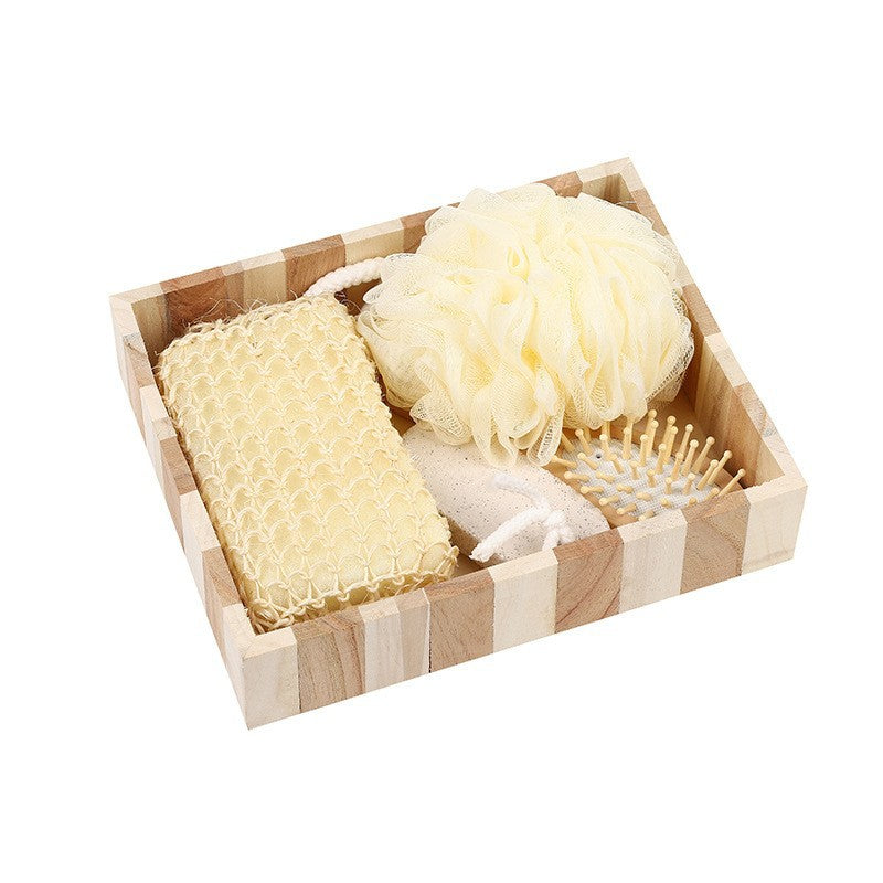 Bathroom Bath Set Love Wooden Barrel Gift Set