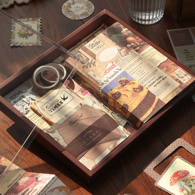 Retro Gift Box 155-piece Set Ins Gift Box Notebook Tape Sticker Set